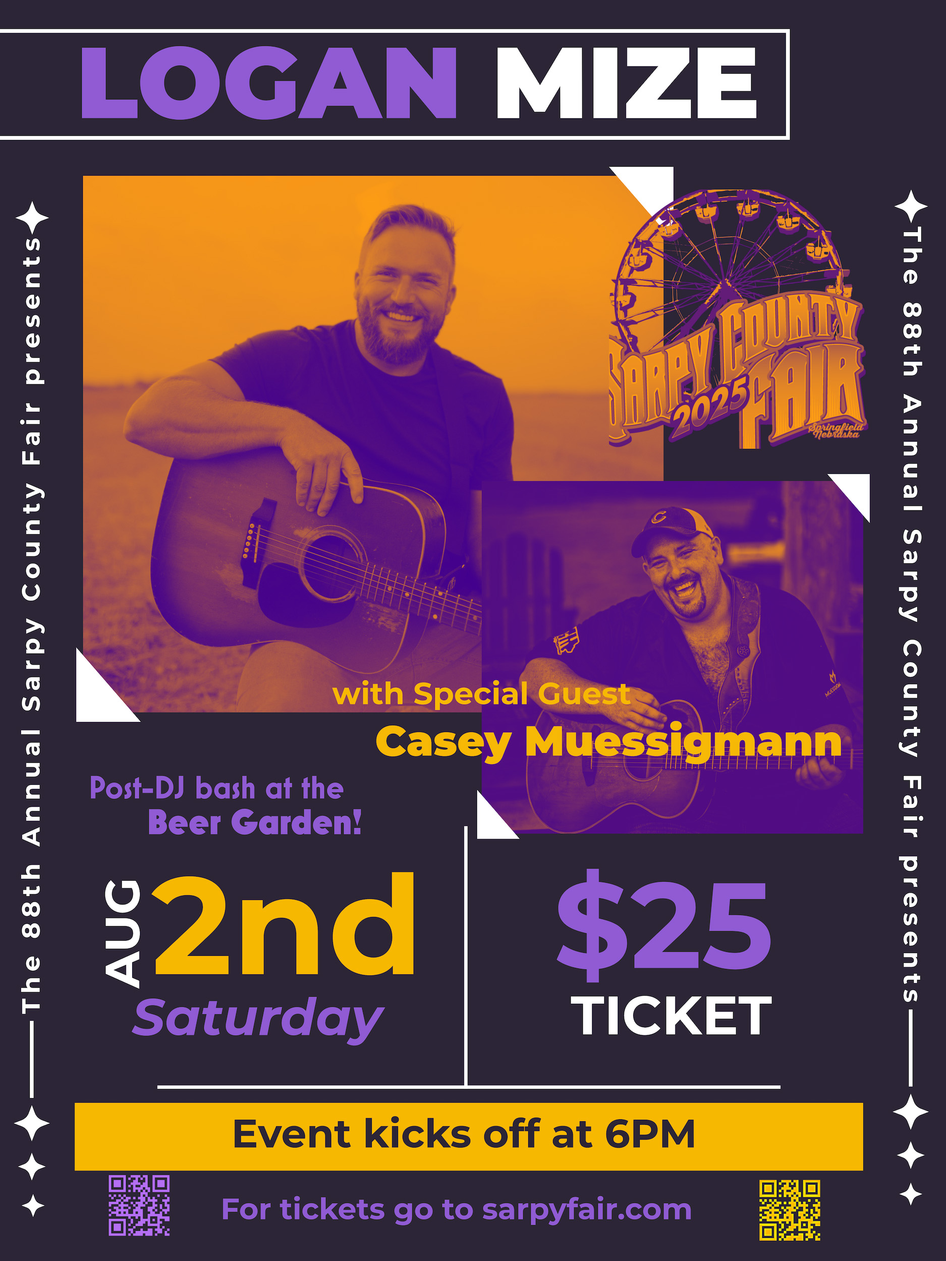 Saturday Concert Featuring Casey Muessigmann & Logan Mize - Sarpy